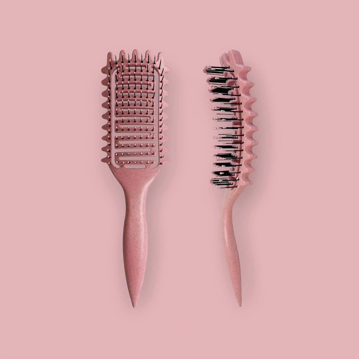 Curved styling brush for curly and wavy hair
Hair brush with round-tipped pins for painless detangling
Openwork hair brush for fast drying
Defining brush for natural volume and shape
Professional styling brush for home use