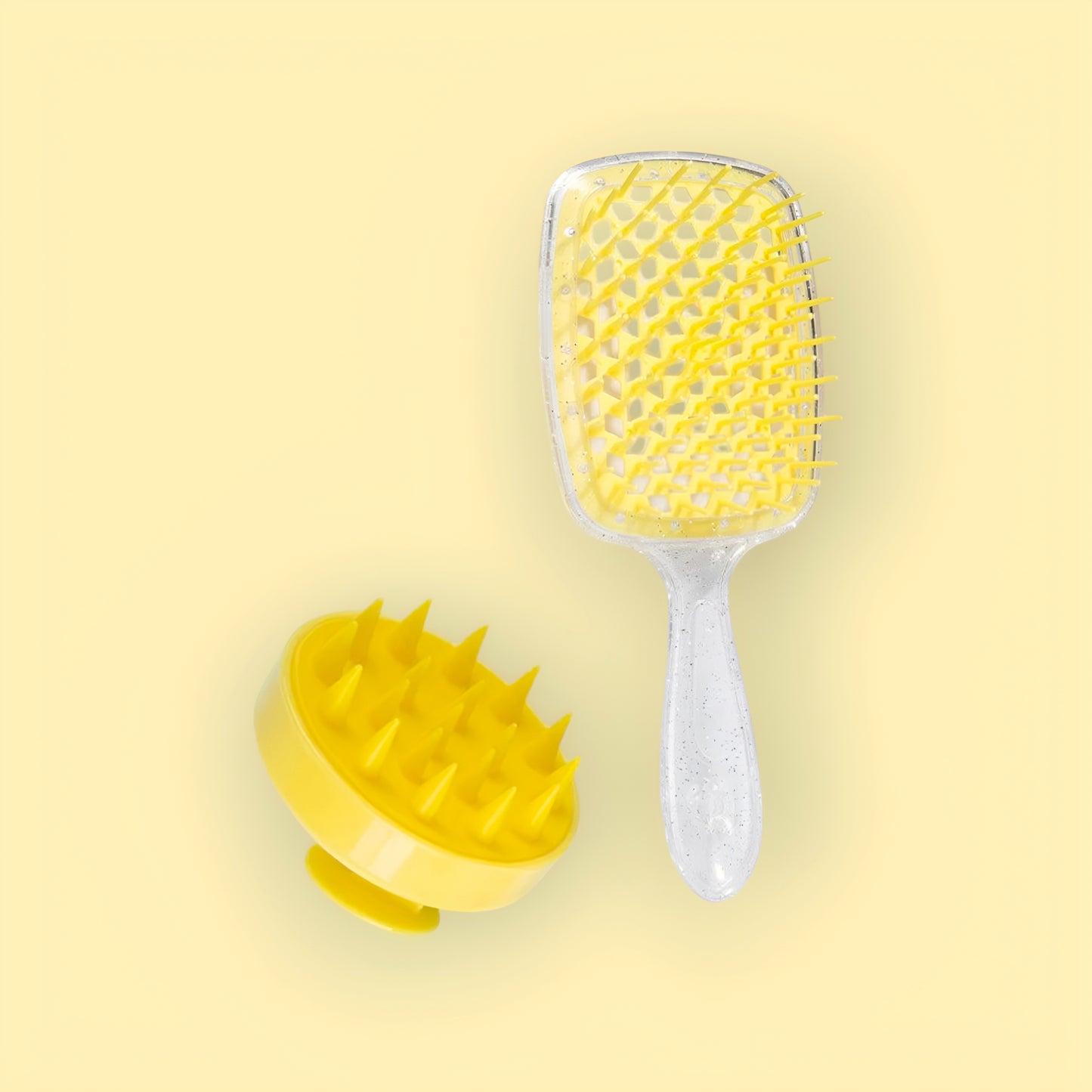 Hair brush and scalp massager duo
Detangling brush with soft pins and massage tool
Scalp care set for curly and textured hair
Stimulating scalp brush to promote growth
Daily hair care set for healthy scalp and styling