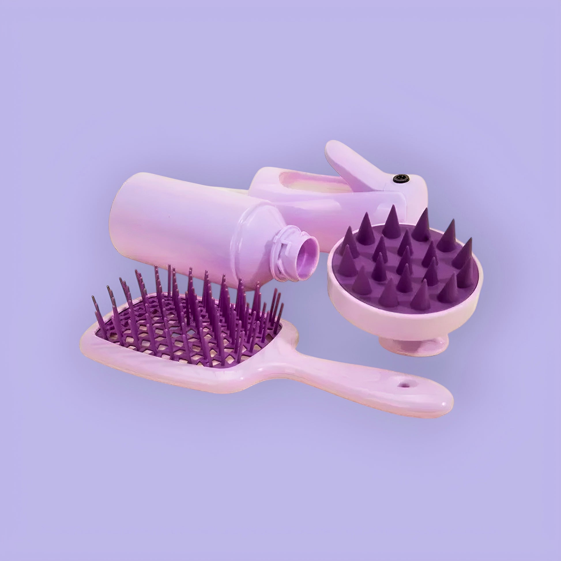 Hair brush and scalp massager duo
Detangling brush with soft pins and massage tool
Scalp care set for curly and textured hair
Stimulating scalp brush to promote growth
Daily hair care set for healthy scalp and styling